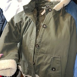 Army furry Coat